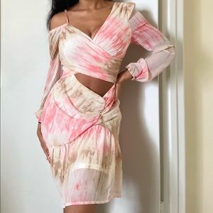 Multi colored cut out dress